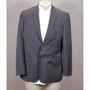 VALENTINO Italy Men Wool Suit Jacket Sport Coat Blazer Blue Striped 2 Btn 42R